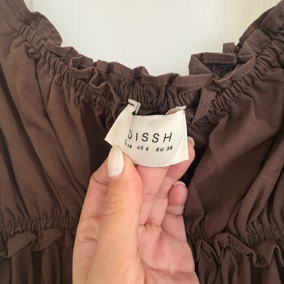 DISSH Tony cotton Chocolate Brown Dress - Picture 5 of 6